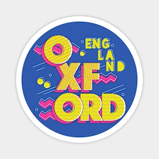 Retro 90s Oxford, England Magnet